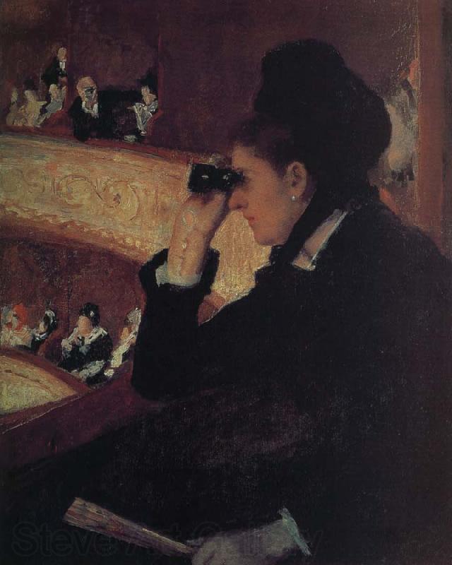 Mary Cassatt the girl wear  black dress at the theater France oil painting art